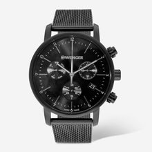 Load image into Gallery viewer, Wenger Swiss Army Men&#39;s 01.1743.116 Urban Classic Black Dial Watch 44mm MSRP$375
