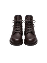 Load image into Gallery viewer, Bally Nedward 6309730 Men's Ebano Grained Leather Boots MSRP $1330
