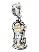 Load image into Gallery viewer, Konstantino Dome Silver,18k Gold Blue Spinel Pendant &amp; Chain MEKJ739-478 MSRP $860

