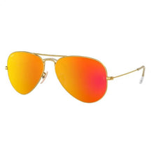 Load image into Gallery viewer, Ray-Ban RB3025 112/69 Matte Gold Aviator Flash Orange Mirror 62-14-135
