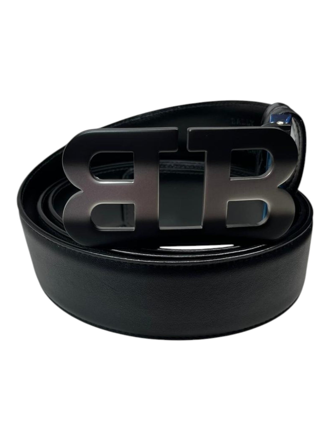 Bally 6302245 Men's Mirror Buckle Adjustable Reversible Black Belt EU 110/US 44 MSRP $510