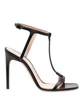 Load image into Gallery viewer, Bally Natalia 6303040 Strappy Black Grained Leather Sandals MSRP $790
