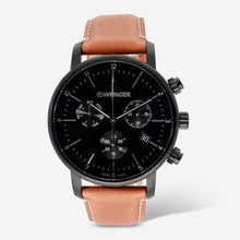 Load image into Gallery viewer, Wenger Swiss Army Men&#39;s 01.1743.115 Urban Classic Chronograph Black Dial Watch 44 mm MSRP $330
