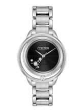 Load image into Gallery viewer, Citizen EW5520-50E Ladies L Sunrise Solitaire Black Dial 33 mm Watch MSRP $895
