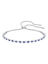 Load image into Gallery viewer, Swarovski Subtle Trilogy 5465383 Blue &amp; White Matrix Tennis Bracelet MSRP $139
