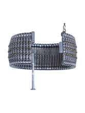 Load image into Gallery viewer, Konstantino Hera Wide Silver and Gold Cuff Bracelet BKJ27-130 MSRP $5400
