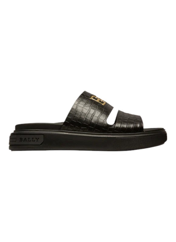 Bally Jym 6300672 Men's Black Leather Slides MSRP $450