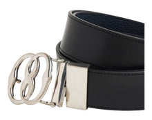 Load image into Gallery viewer, Bally 6305265 Emblem Buckle Adjustable Reversible Black Leather Belt EU 110/US 44 MSRP $520
