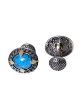 Load image into Gallery viewer, Konstantino Silver, 18k Gold and Turquoise Cufflinks MAKJ92-130-137 MSRP $1280
