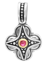 Load image into Gallery viewer, Konstantino Dome Silver 18k Gold &amp; Corundum Pendant &amp; Chain MEKJ731-538 MSRP $280
