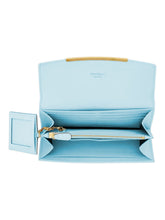 Load image into Gallery viewer, Salvatore Ferragamo Gancini Women's 683304 Pale Blue Continental Wallet MSRP $795
