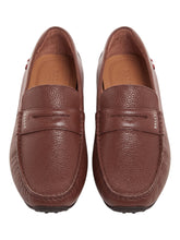 Load image into Gallery viewer, Bally Palven 6309322 Men's Russet Grained Leather Penny Loafers MSRP $690
