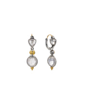 Load image into Gallery viewer, Konstantino Pythia Sterling Silver 18k Yellow Gold Crystal Earrings SKMK3156-127
