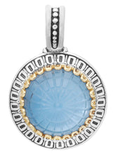 Load image into Gallery viewer, Konstantino Dome Silver 18k Blue Spinel MOP Pendant &amp; Chain MEKJ732-628 MSRP $830

