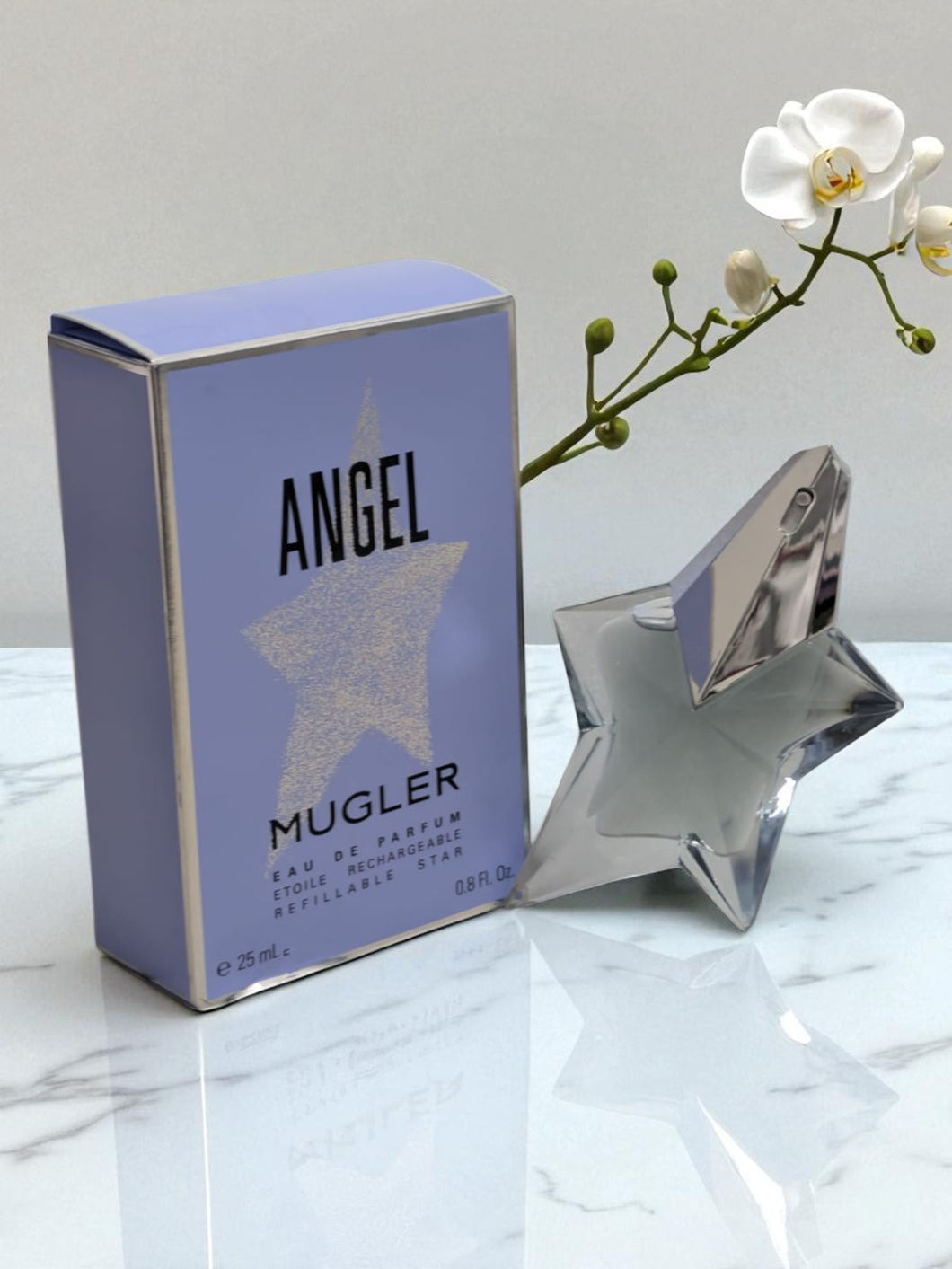 Angel By Mugler 0.8 oz/ 25ml Eau De Parfum For Women Refillable MSRP $95