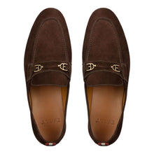Load image into Gallery viewer, Bally Plintor 6216733 Men&#39;s Coffee Suede Leather Loafers Size 8 MSRP $600
