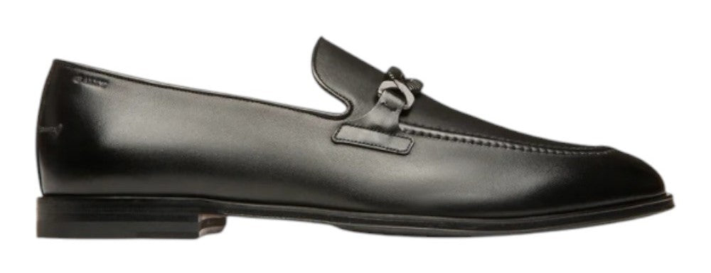 Bally Wernof 6301330 Men's Black Calf Plain Leather Loafers Size 13 MSRP $ 790