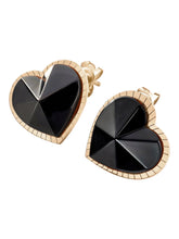 Load image into Gallery viewer, Baccarat 2812897 Etoile Mon Coeur Vermeil Gold Black Crystal Earrings MSRP$540
