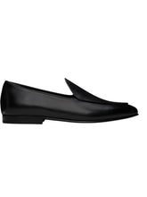 Load image into Gallery viewer, Bally Parvy 6308055 Men's Black Buffalo Plain Leather Loafer MSRP $820
