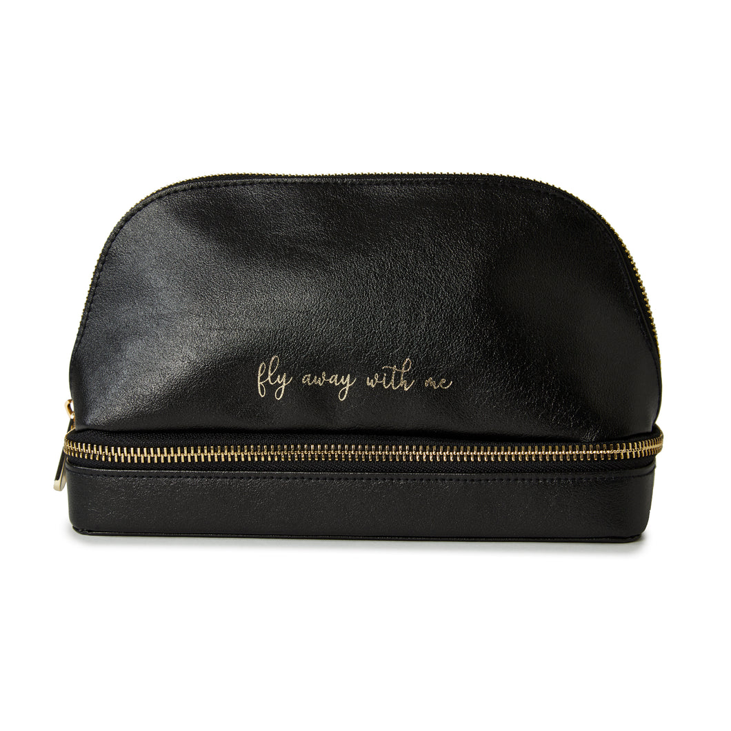 WOLF 886102 Black Leather Dual Jewelry Organizer - Fly Away With Me MSRP $150