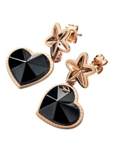 Load image into Gallery viewer, Baccarat 2812901 Etoile Mon Coeur Vermeil Gold Plated Crystal Earrings MSRP $840

