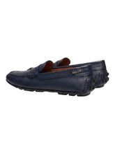 Load image into Gallery viewer, Bally Kelys-U 6306746 Men's Midnight Grained Leather Loafer Shoes MSRP $720
