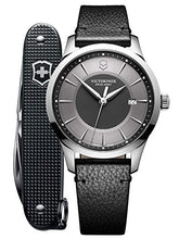 Load image into Gallery viewer, NEW VICTORINOX Alliance Men's 241804.1 Silver Quartz Watch with Knife MSRP $515
