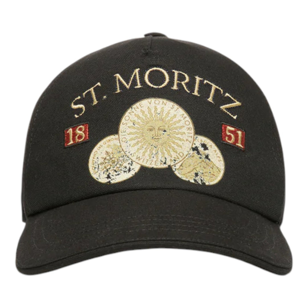 Bally 6302914 Men's St Moritz Black Baseball Cap MSRP $300