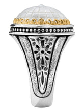 Load image into Gallery viewer, Konstantino Dome Sterling Silver 18k Gold MOP Ring DKJ972-313 S8 MSRP $850
