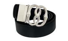 Load image into Gallery viewer, Bally 6305265 Emblem Buckle Adjustable Reversible Black Leather Belt EU 110/US 44 MSRP $520
