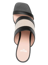 Load image into Gallery viewer, Bally Bianka 6303513 Ladies Two-Tone Black Leather Mules MSRP $700
