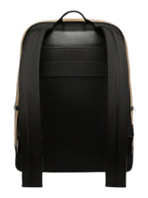 Load image into Gallery viewer, Bally 6304854 Treck Sand &amp; Black Fabric &amp; Leather Backpack MSRP $1240
