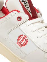 Load image into Gallery viewer, Bally Riweira 6304692 Men's White/Lipstick Leather Sneakers MSRP $685
