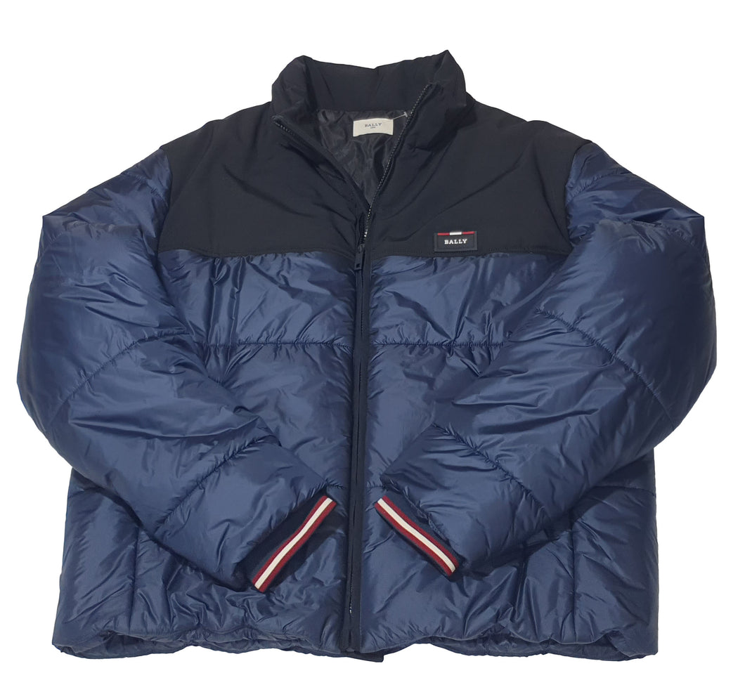 Bally 6240344 Blue Nylon Quilted Puffer Jacket MSRP $999