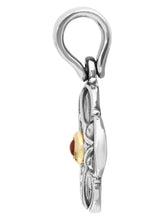 Load image into Gallery viewer, Konstantino Dome Silver 18k Gold &amp; Corundum Pendant &amp; Chain MEKJ731-538 MSRP $280
