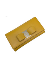 Load image into Gallery viewer, Salvatore Ferragamo Vara Women's 705291 Yellow Wallet With Chain MSRP $795
