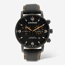 Load image into Gallery viewer, Wenger Swiss Army Men&#39;s 01.1743.114 Urban Metro Chronograph Black Dial Watch 44 mm MSRP$330
