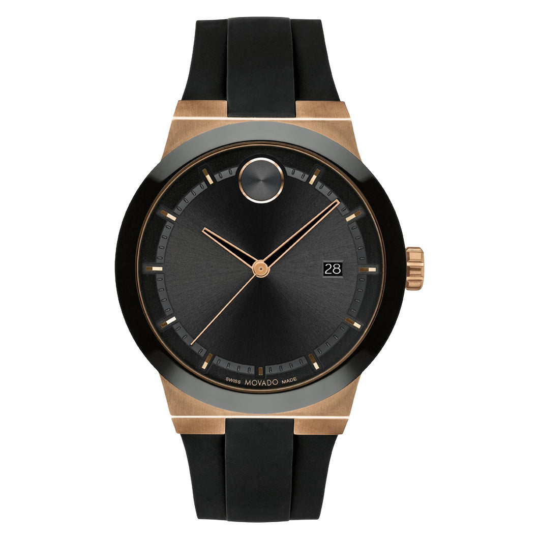 Movado Men's 3600850 Bold Fusion Gold and Black Watch 42mm MSRP $695