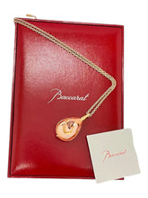 Load image into Gallery viewer, Baccarat 2806965 Fleurs de Psydélic Vermeil Gold with Rose Pendant MSRP $600
