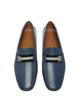 Load image into Gallery viewer, Bally Wiliam.O 6310045 Men's Blue Plain Leather Loafers MSRP $678

