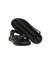 Load image into Gallery viewer, Bally Jaron-I 6300079 Men's Black Interlaced Leather Sandals MSRP $480
