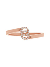 Load image into Gallery viewer, Gucci GG Running 18K Rose Gold and Diamond Ring YBC457127001 MSRP $1,740
