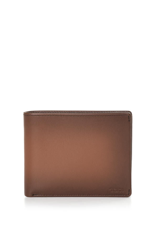 NEW TUMI Men's Nassau Brown Wallet With Coin Pocket MSRP $199