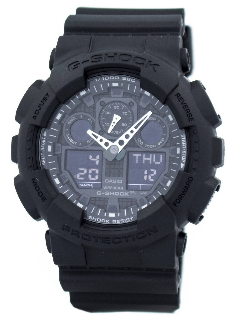 Casio G-Shock Black Dial Resin Military Men's Strap Watch GA100-1A1 MSRP $99