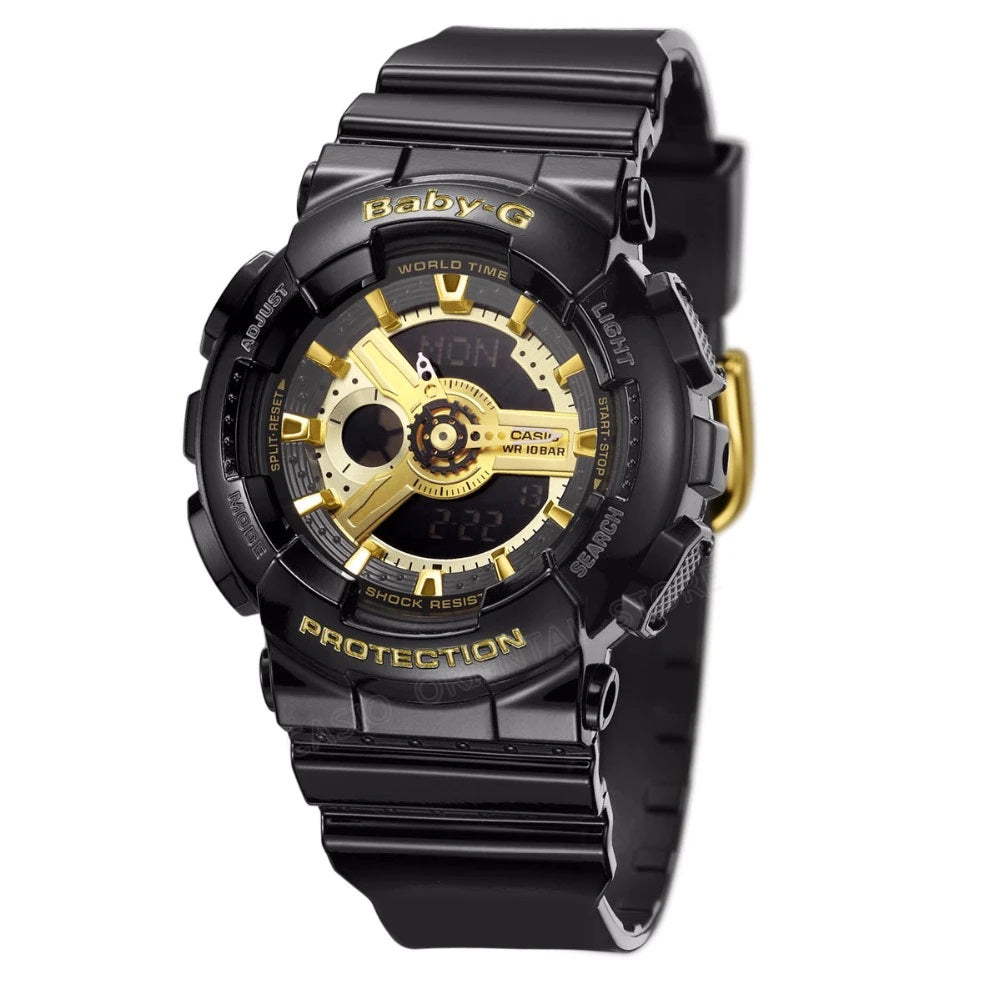Casio Baby-G Black Resin Women's Strap Watch BA110-1A MSRP $120