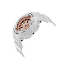 Load image into Gallery viewer, Casio Baby-G Rose Gold Dial White Resin Women&#39;s Watch BA110-7A1 MSRP $120
