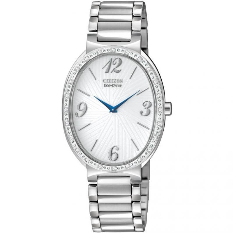NEW Citizen Allura EX1220-59A Ladies 27mm White Dial Watch MSRP $450
