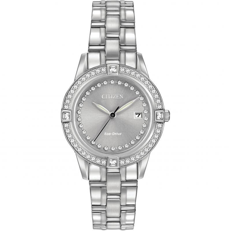 NEW Citizen Silhouette Crystal FE1150-58H Ladies 30mm Watch MSRP $325