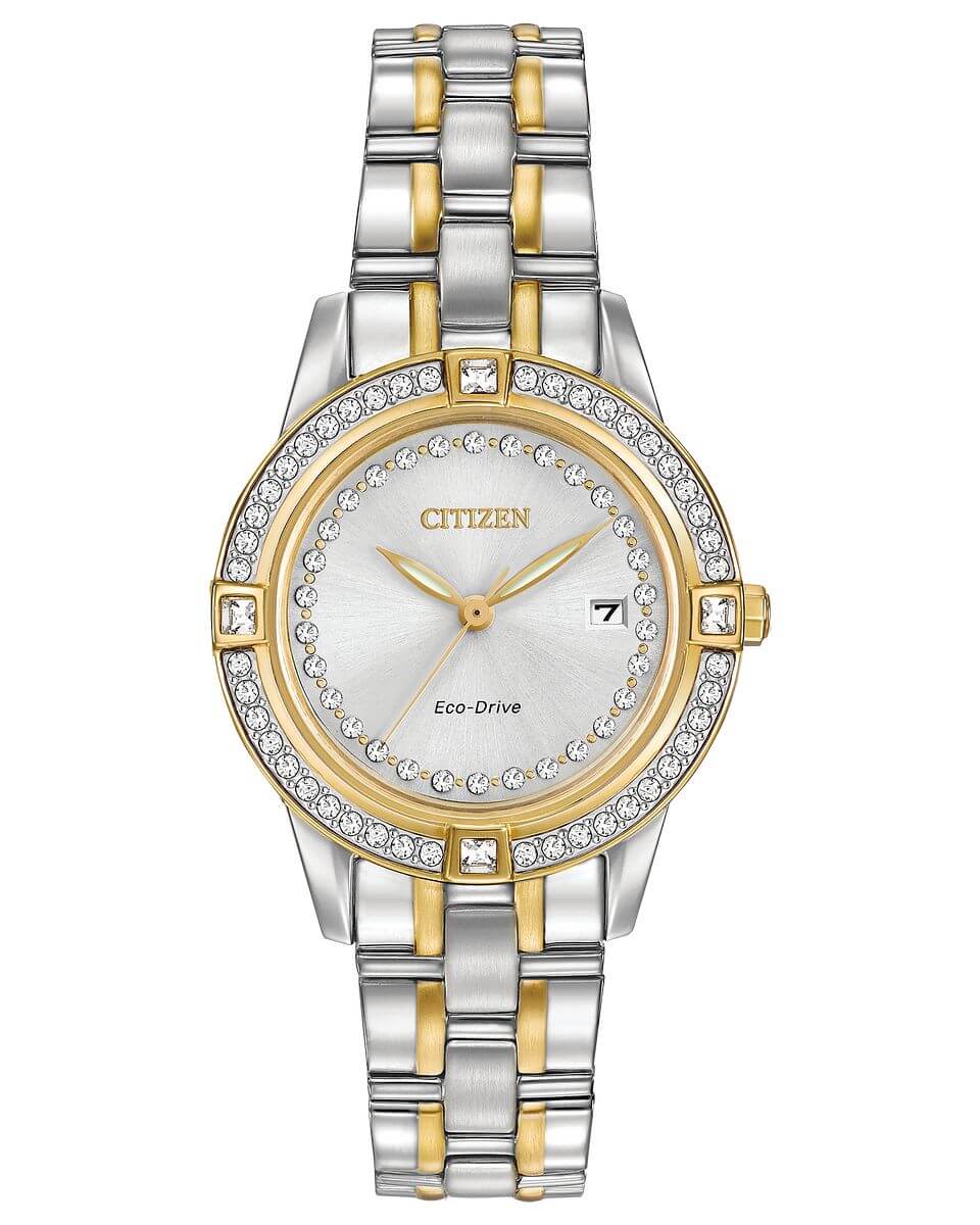 NEW Citizen Silhouette Crystal FE1154-57A Ladies 29mm Watch MSRP $350