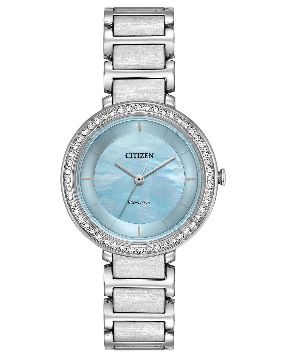 NEW Citizen Silhouette Crystal EM0480-52N Ladies 30mm Watch MSRP $275